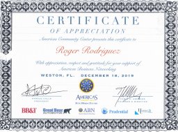 certificate of appreciation